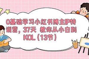 0基础学习小红书博主IP特训营,37天 教你从小白到KOL(13节)