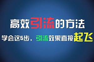 高效引流的方法,可以帮助你日引300+创业粉,一年轻松收入30万,比打工强太多!