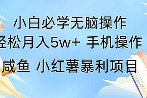 2024热门暴利手机操作项目,简单无脑操作,每单利润最少500