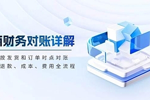 电商财务对账详解,包括按发货和订单时点对账,收入、退款、成本、费用