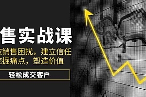 销售实战课,突破销售困扰,建立信任,挖掘痛点,塑造价值,轻松成交客户