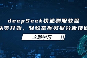 deepSeek快速驯服教程,从零开始,轻松掌握数据分析技能