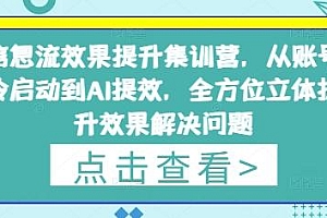信息流效果提升集训营,从账号冷启动到AI提效,全方位立体提升效果解决问题