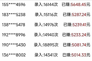 信息录入,几秒一单,只需一部手机,小白轻松上手,日入500+