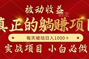 被动收益项目,真正实现躺赚,并且每月收益逐月增加,自己做老板