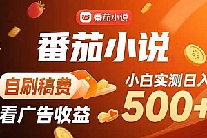 稳定3年官方番茄小说自刷稿费小白单日500+