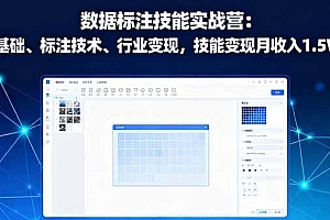 数据标注技能实战营:AI基础、标注技术、行业变现,技能变现月收入1.5W+
