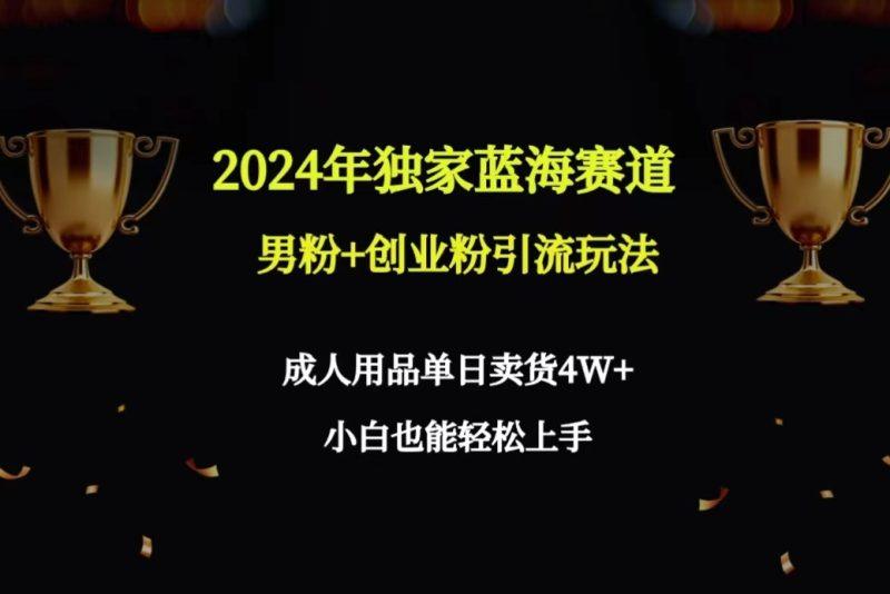 2024年独家蓝海赛道男粉+创业粉引流玩法,成人用品单日卖货4W+保姆教程-1 2024年独家蓝海赛道男粉+创业粉引流玩法,成人用品单日卖货4W+保姆教程-1