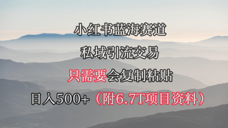 小红书短剧赛道,私域引流交易,会复制粘贴,日入500+(附6.7T短剧资源)-1 小红书短剧赛道,私域引流交易,会复制粘贴,日入500+(附6.7T短剧资源)-1