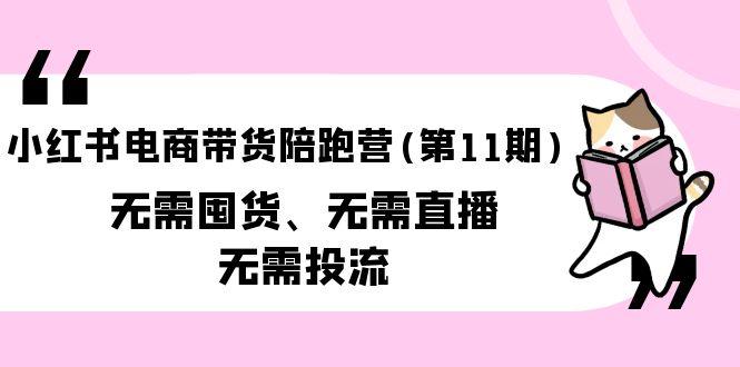 小红书电商带货陪跑营无需囤货、无需直播、无需投流（送往期10套）