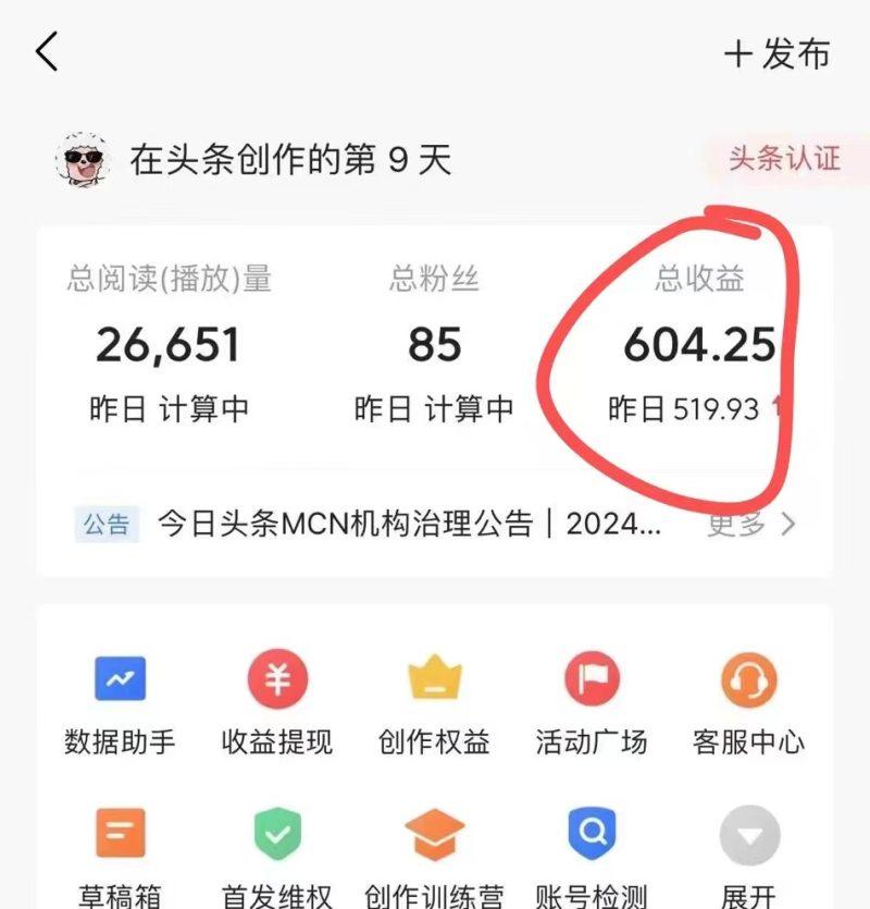 利用AI工具无脑复制粘贴撸头条收益 每天2小时 稳定月入5000+互联网入门…-1