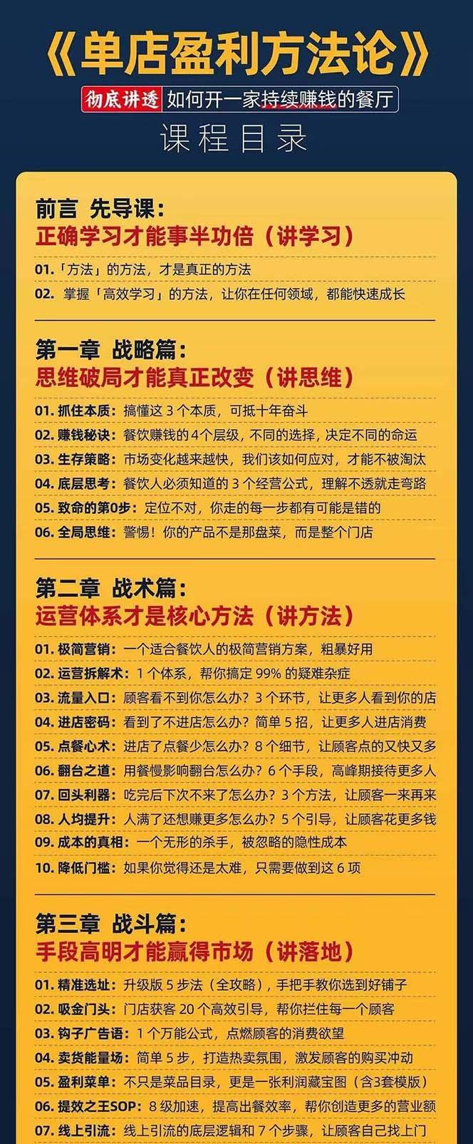 餐饮店盈利实操方法：教你怎样开一家持续能赚钱的餐厅（25节）-4
