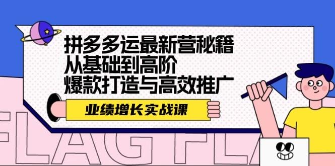 拼多多运最新营秘籍：业绩增长实战课，从基础到高阶，爆款打造与高效推广-1
