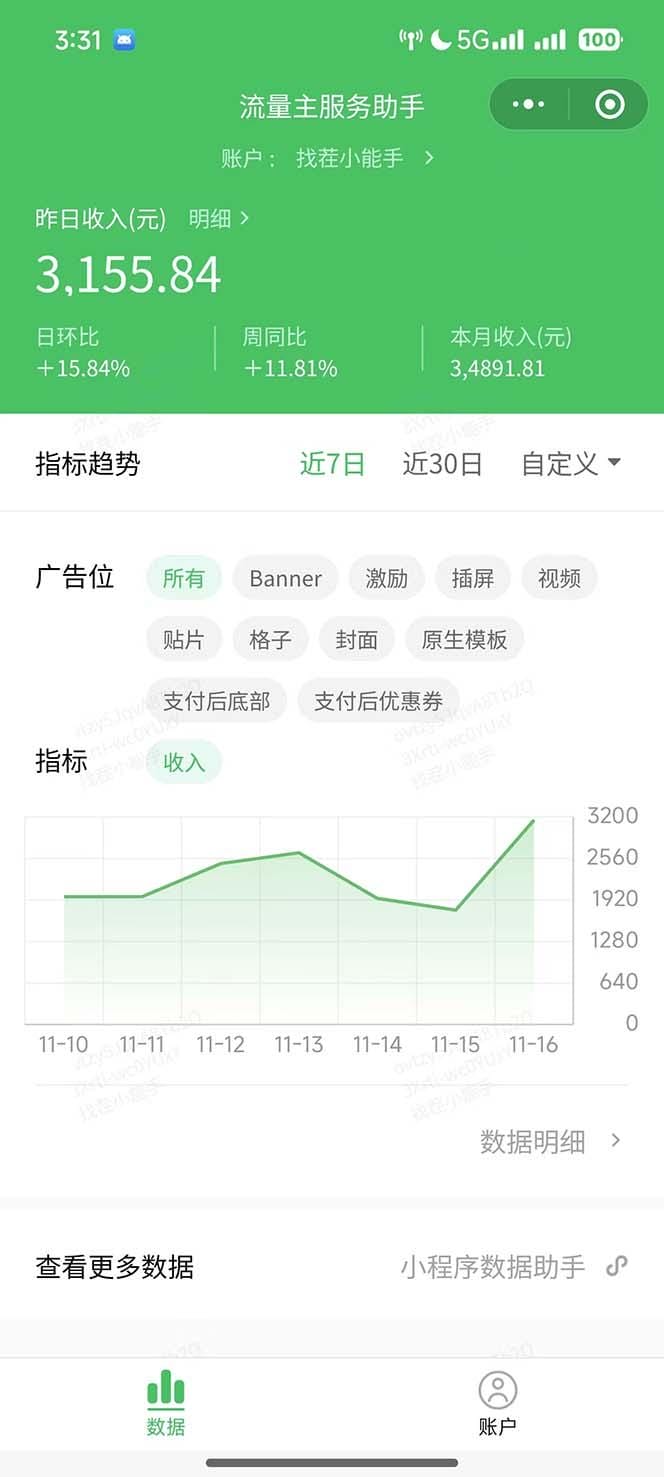 微信小程序撸广告6.0升级玩法，全新变现方式，日均收益2000+-2