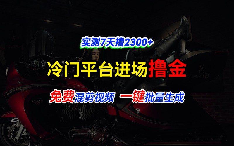 全新冷门平台vivo视频，快速免费进场搞米，通过混剪视频一键批量生成，实测7天撸2300+