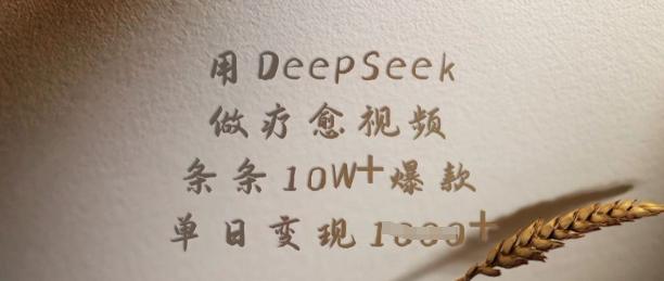 用DeepSeek做疗愈视频,条条10W+爆款,单日变现多张-1 用DeepSeek做疗愈视频,条条10W+爆款,单日变现多张-1