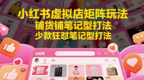 小红书虚拟店矩阵玩法,铺货铺笔记型打法,少款狂怼笔记型打法-1 小红书虚拟店矩阵玩法,铺货铺笔记型打法,少款狂怼笔记型打法-1