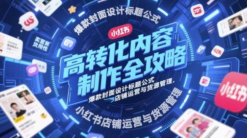 高转化内容制作全攻略,爆款封面设计标题公式,小红书店铺运营与货源管理-1 高转化内容制作全攻略,爆款封面设计标题公式,小红书店铺运营与货源管理-1
