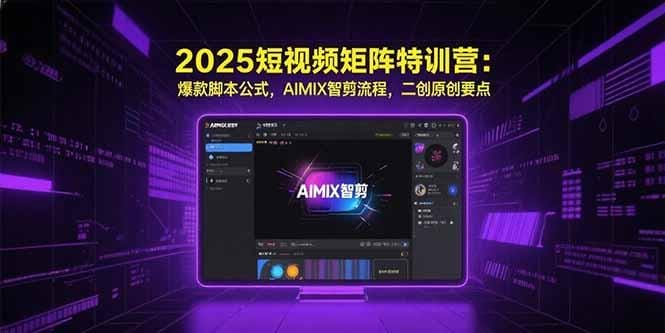 2025短视频矩阵特训营:爆款脚本公式,AIMIX智剪流程,二创原创要点-1 2025短视频矩阵特训营:爆款脚本公式,AIMIX智剪流程,二创原创要点-1