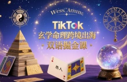 TikTok玄学命理跨境出海双语掘金课，手把手教你用命理知识精准直击海外用户痛点-1