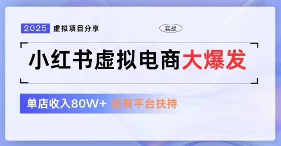 小红书虚拟店铺  蓝海项目  小白轻松一天3张+