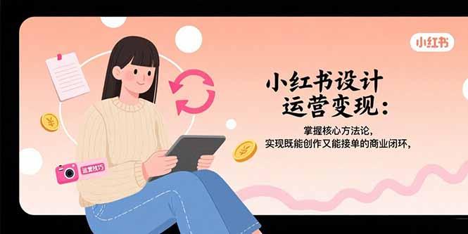 小红书设计运营变现：掌握核心方法论，实现既能创作又能接单的商业闭环-1