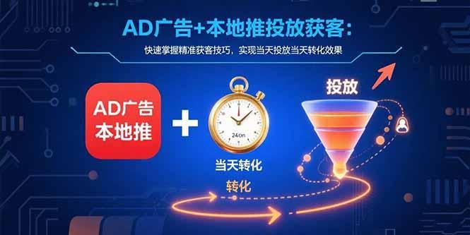 AD广告+本地推投放获客：快速掌握精准获客技巧，实现当天投放当天转化效果-1