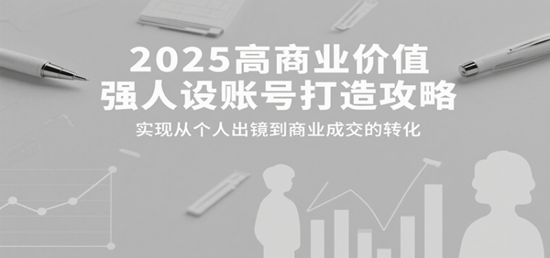 2025高商业价值强人设账号打造攻略，实现从个人出镜到商业成交的转化-1