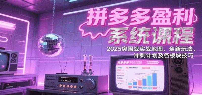 拼多多盈利系统课：2025突围战实战地图、全新玩法、冲刺计划及各板块技巧（更新8月）-1