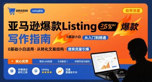 亚马逊爆款Listing写作方法，亚马逊0基础小白也能写爆款自带流量的Listing-1