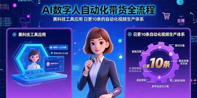 AI数字人自动化带货全流程：黑科技工具应用 日更10条的自动化视频生产体系-1