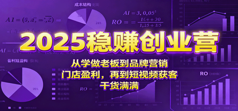 2025稳赚创业营:从学做老板到品牌营销、门店盈利,再到短视频获客,干货满满-1 2025稳赚创业营:从学做老板到品牌营销、门店盈利,再到短视频获客,干货满满-1
