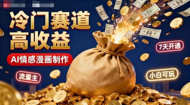 公众号冷门赛道,用AI做情感漫画,7天开通流量主,操作简单,小白可玩-1 公众号冷门赛道,用AI做情感漫画,7天开通流量主,操作简单,小白可玩-1