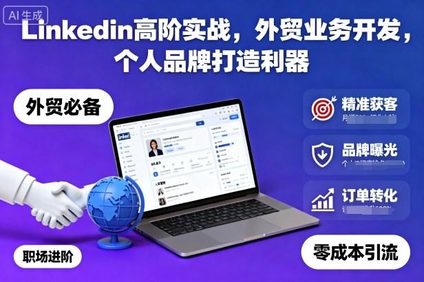 Linkedin高阶实战,外贸业务开发,个人品牌打造利器-1 Linkedin高阶实战,外贸业务开发,个人品牌打造利器-1