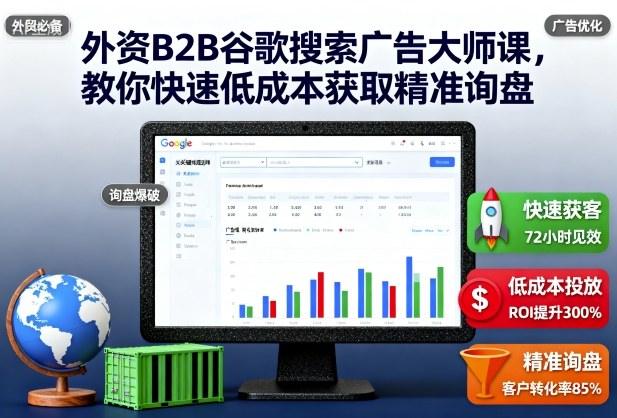 外资B2B谷歌搜索广告大师课,教你快速低成本获取精准询盘-1 外资B2B谷歌搜索广告大师课,教你快速低成本获取精准询盘-1