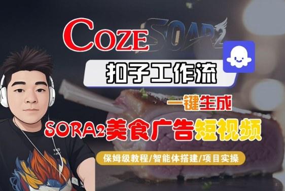 Coze扣子智能体工作流一键生成“SORA2美食广告“短视频,全流程保姆级教学-1 Coze扣子智能体工作流一键生成“SORA2美食广告“短视频,全流程保姆级教学-1