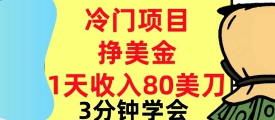 冷门项目挣美刀,0门槛,1天收入80刀,3分钟学会,这个方法要学会-1 冷门项目挣美刀,0门槛,1天收入80刀,3分钟学会,这个方法要学会-1