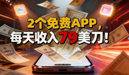 2个免费APP,轻松挣美刀,1天收入79刀,0门槛,当天就有收入-1 2个免费APP,轻松挣美刀,1天收入79刀,0门槛,当天就有收入-1