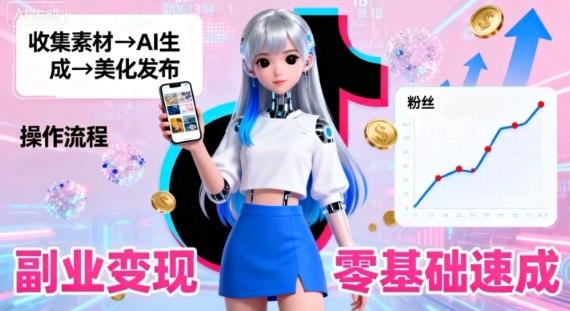副业拆解:抖音新风口,靠AI美女图日引500粉,无需拍摄、不用真人-1 副业拆解:抖音新风口,靠AI美女图日引500粉,无需拍摄、不用真人-1