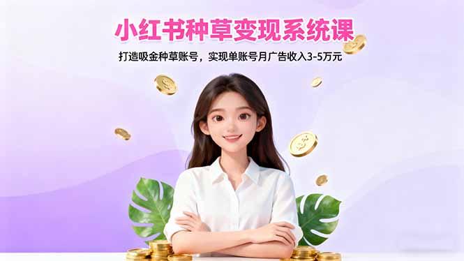 小红书种草变现系统课:打造吸金种草账号,实现单账号月广告收入3-5万元-1 小红书种草变现系统课:打造吸金种草账号,实现单账号月广告收入3-5万元-1