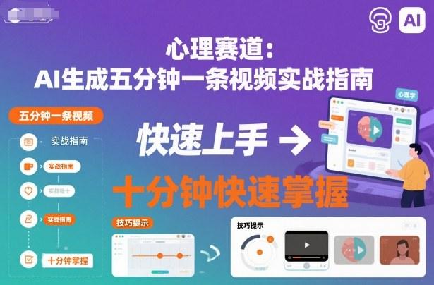 心理赛道:AI生成五分钟一条视频实战指南,十分钟快速掌握-1 心理赛道:AI生成五分钟一条视频实战指南,十分钟快速掌握-1