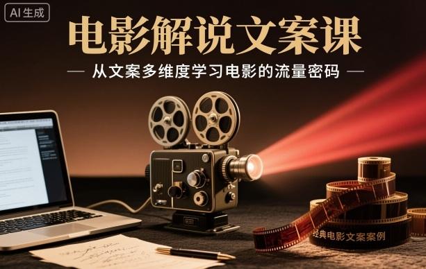 电影解说文案课,从文案多维度学习电影的流量密码-1 电影解说文案课,从文案多维度学习电影的流量密码-1