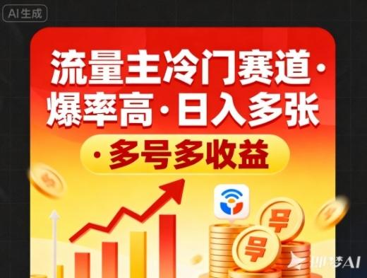 流量主冷门赛道,爆率高,日入多张,多号多收益-1 流量主冷门赛道,爆率高,日入多张,多号多收益-1