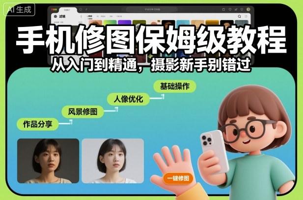 手机修图保姆级教程,从入门到精通,摄影新手别错过-1 手机修图保姆级教程,从入门到精通,摄影新手别错过-1