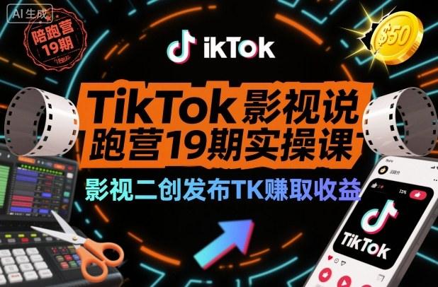 TikTok影视解说陪跑营19期实操课,影视二创发布TK賺取收益,万播收益50美金-1 TikTok影视解说陪跑营19期实操课,影视二创发布TK賺取收益,万播收益50美金-1