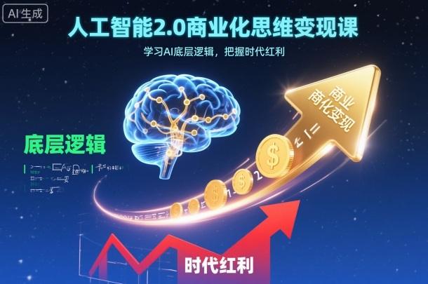人工智能2.0商业化思维变现课,学习AI底层逻辑,把握时代红利-1 人工智能2.0商业化思维变现课,学习AI底层逻辑,把握时代红利-1