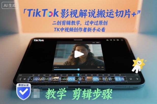 TikTok影视解说搬运切片+二创剪辑教学,过中过原创,TK中视频创作者新手必看-1 TikTok影视解说搬运切片+二创剪辑教学,过中过原创,TK中视频创作者新手必看-1