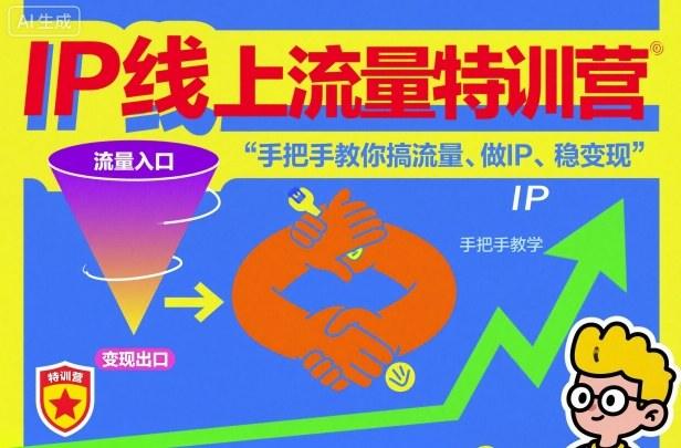 IP线上流量特训营,手把手教你搞流量、做IP、稳变现-1 IP线上流量特训营,手把手教你搞流量、做IP、稳变现-1