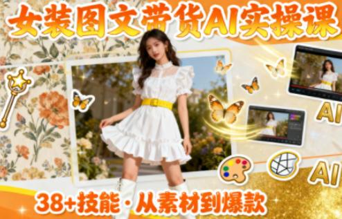 女装图文带货的AI实操课,覆盖38个实用技能,快速提升素材制作效率-1 女装图文带货的AI实操课,覆盖38个实用技能,快速提升素材制作效率-1