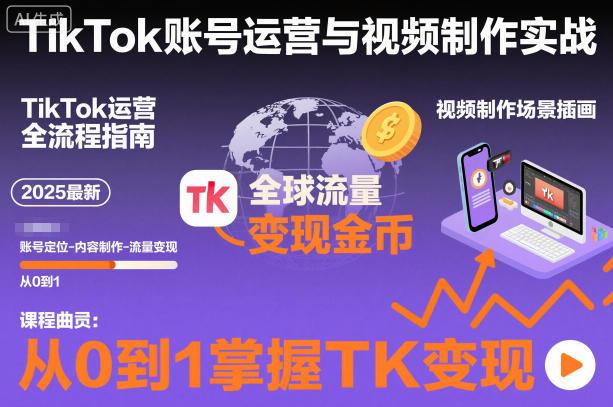 2025最新TikTok账号运营与视频制作实战全流程,从0到1掌握TK变现(含11月最新TK搬运技术)-1 2025最新TikTok账号运营与视频制作实战全流程,从0到1掌握TK变现(含11月最新TK搬运技术)-1
